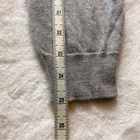 Bachrach Gray 100% Italian Merino Wool Long Sleeve Sweater Size Medium - Picture 9 of 9